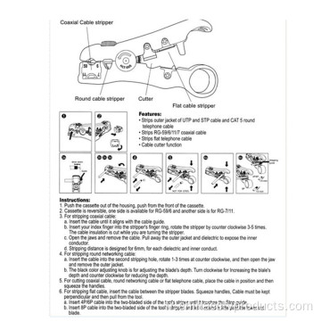 Outil de sertissage pour CARE CAT6 RG59 / 6/11 / 7 Câble coaxial